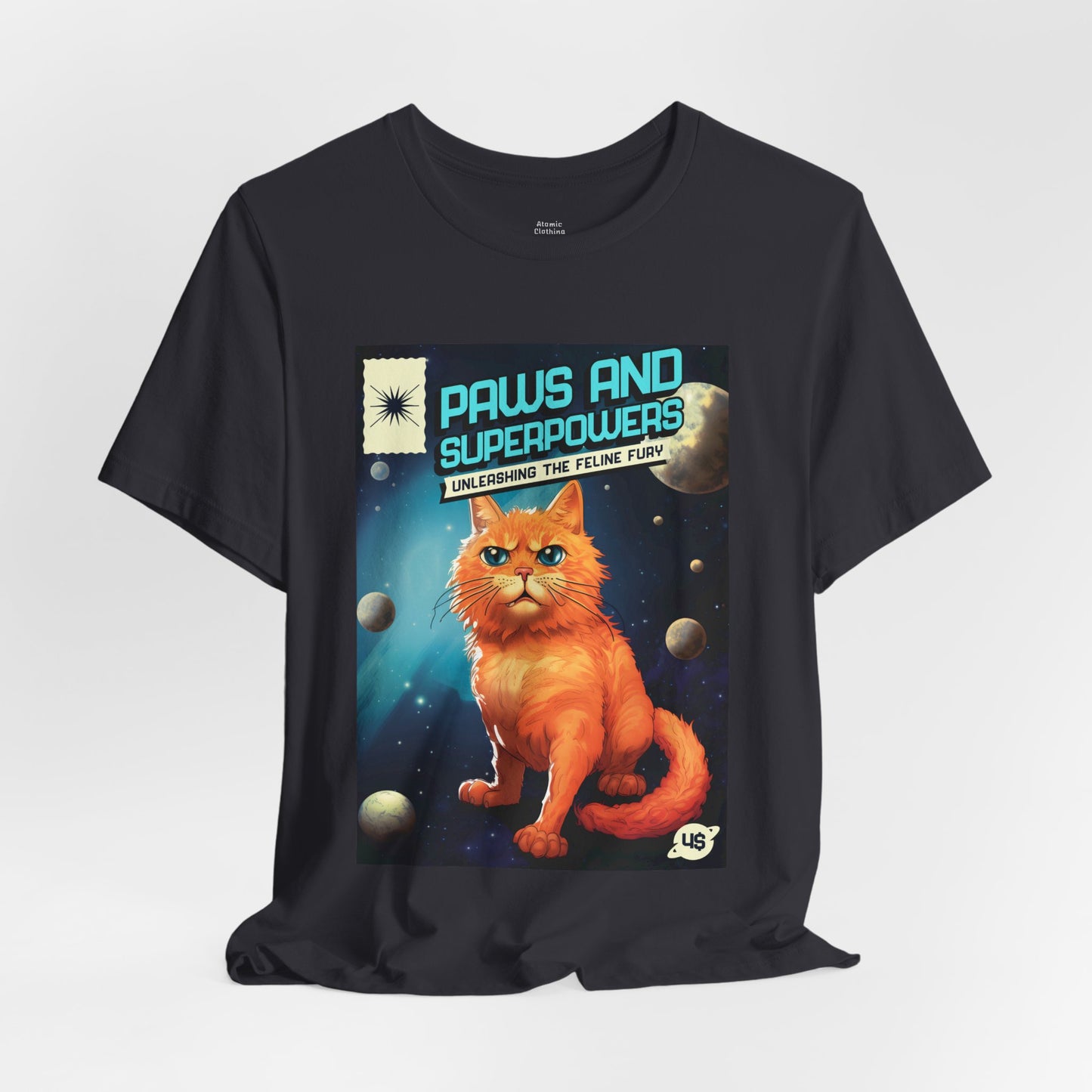 Unleashing Feline Fury tee | Cat Space Vintage Graphic T-Shirt