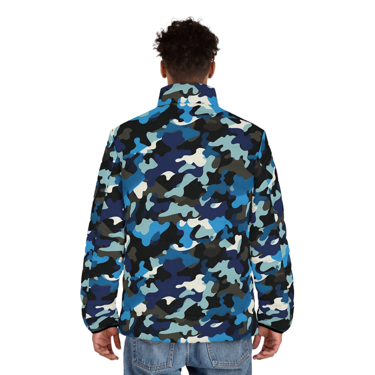 Blue Camo Puffer Jacket