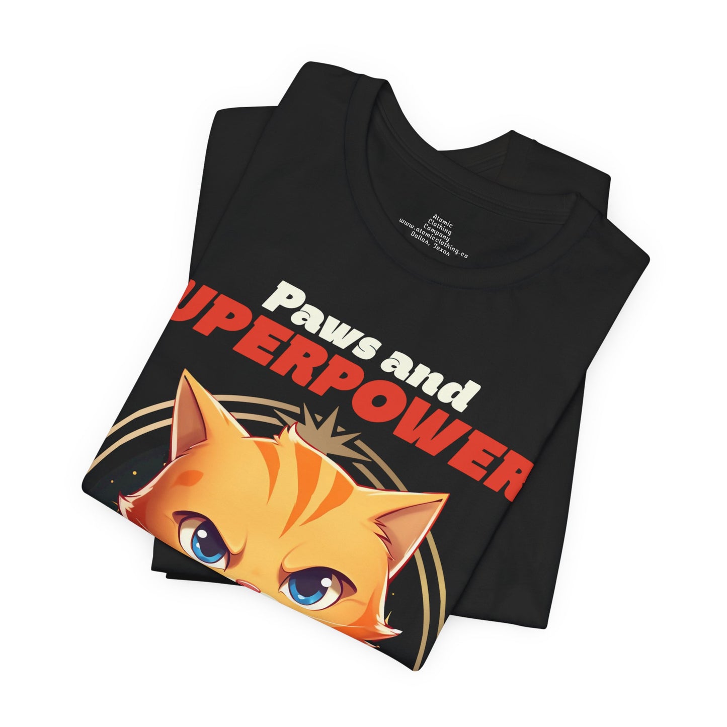 Paws and Superpowers Cat Hero T-Shirt | Cute Superhero Kitty Tee