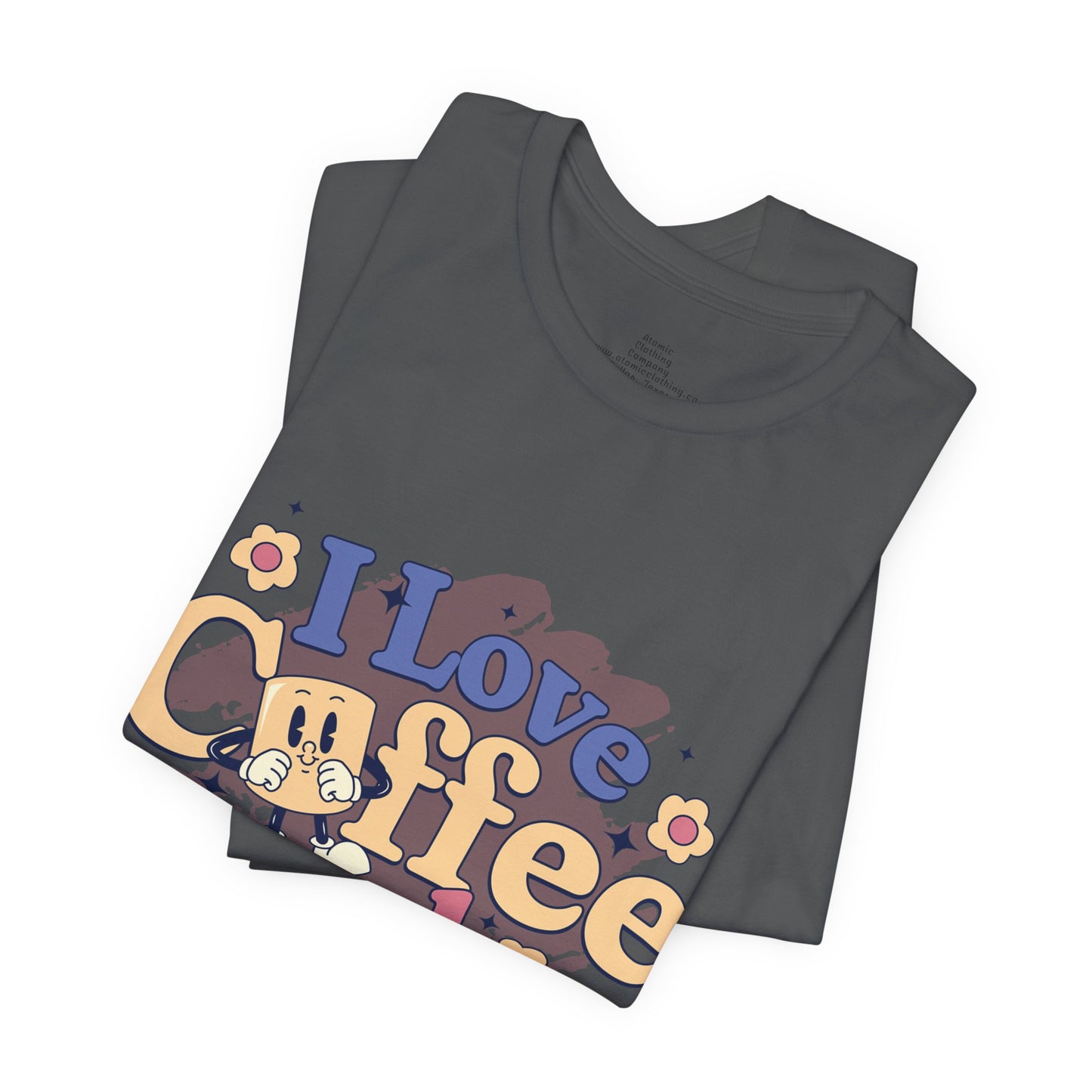 I Love Coffee and My Dog  Retro Style Cute Tee - Perfect for Pet Lovers & Coffee Fans!