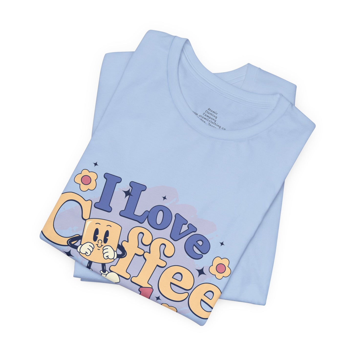 I Love Coffee and My Dog  Retro Style Cute Tee - Perfect for Pet Lovers & Coffee Fans!