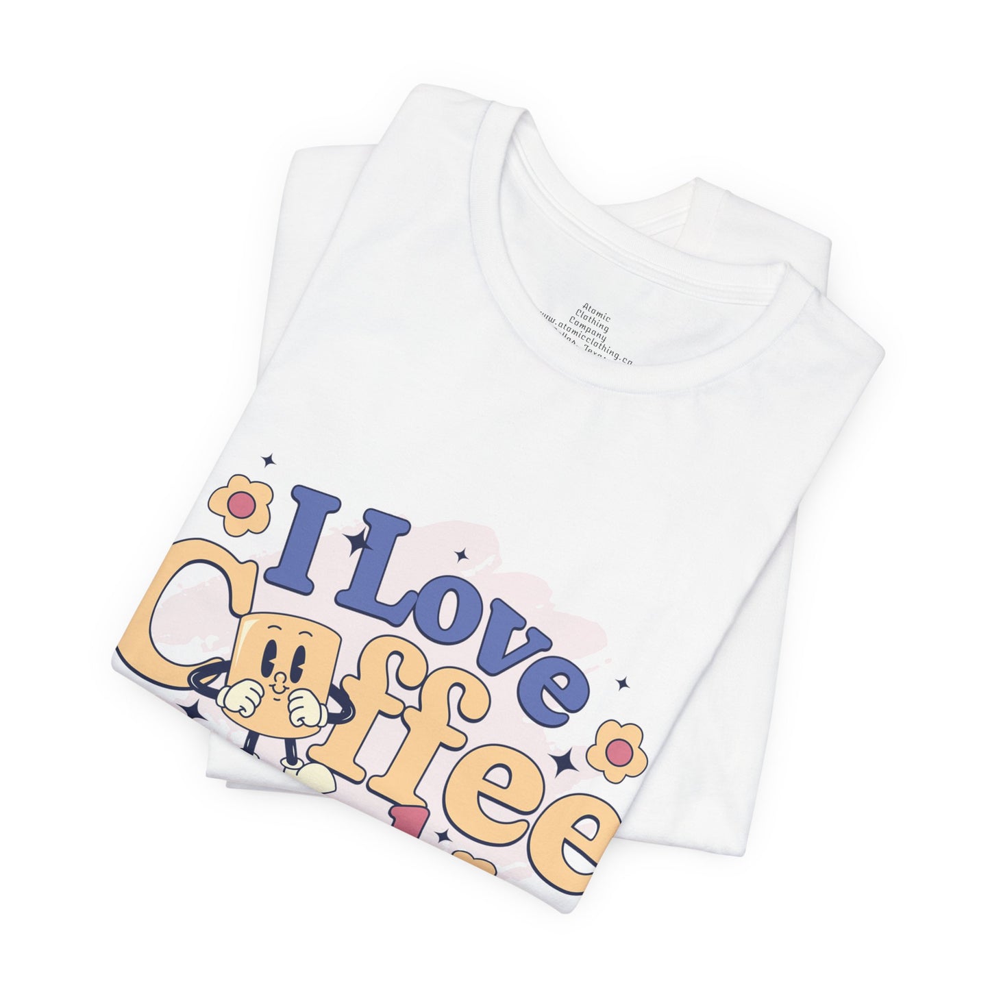 I Love Coffee and My Dog  Retro Style Cute Tee - Perfect for Pet Lovers & Coffee Fans!