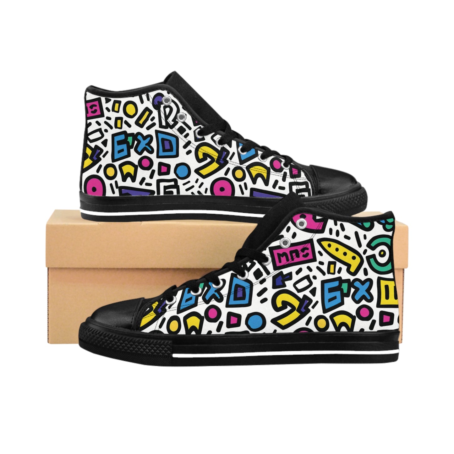 Women's 80s Retro Doodle High-Top Sneakers