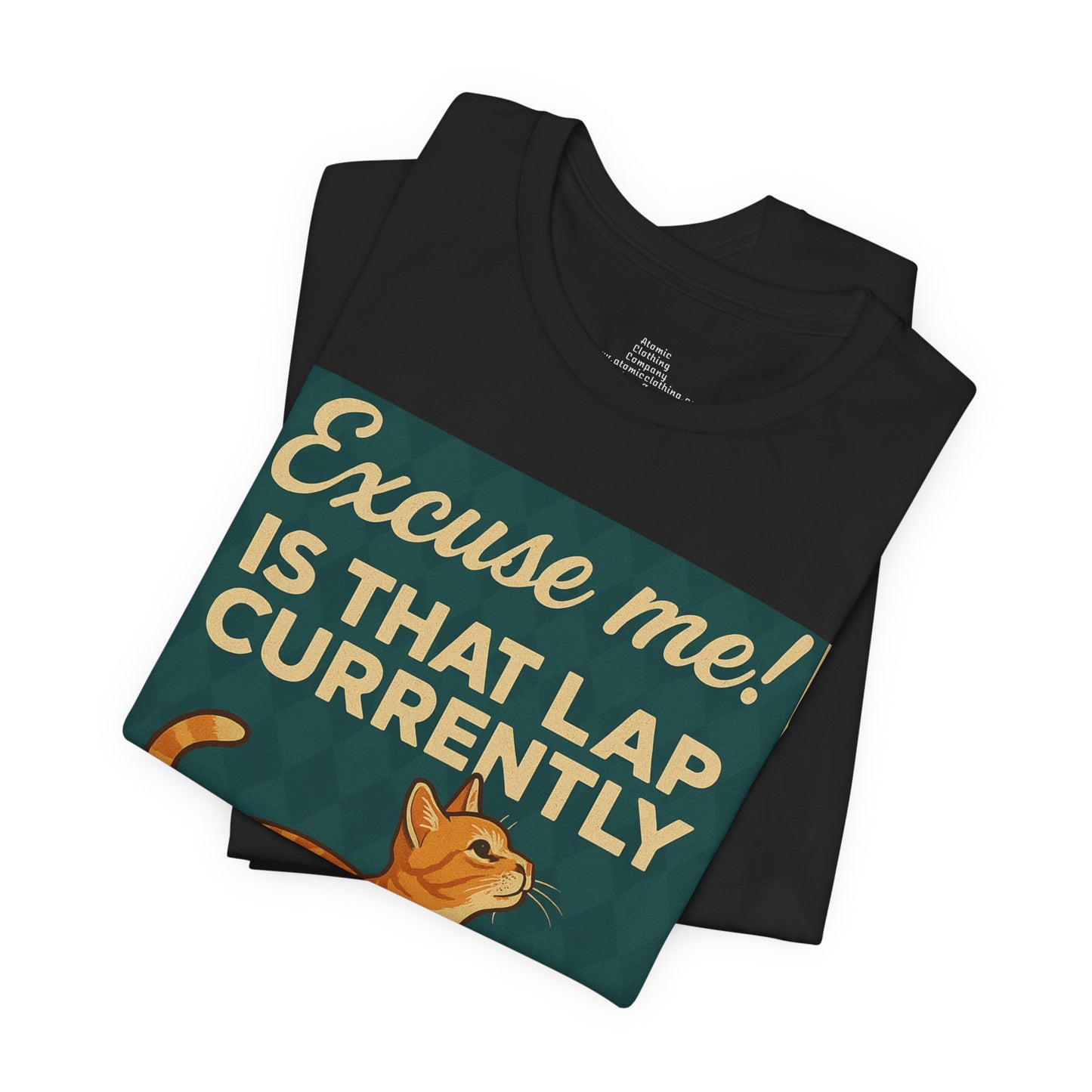 Retro - Is That Lap Available? Orange Tabby Cat,  Cat Lover Tee Shirt