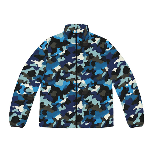 Blue Camo Puffer Jacket