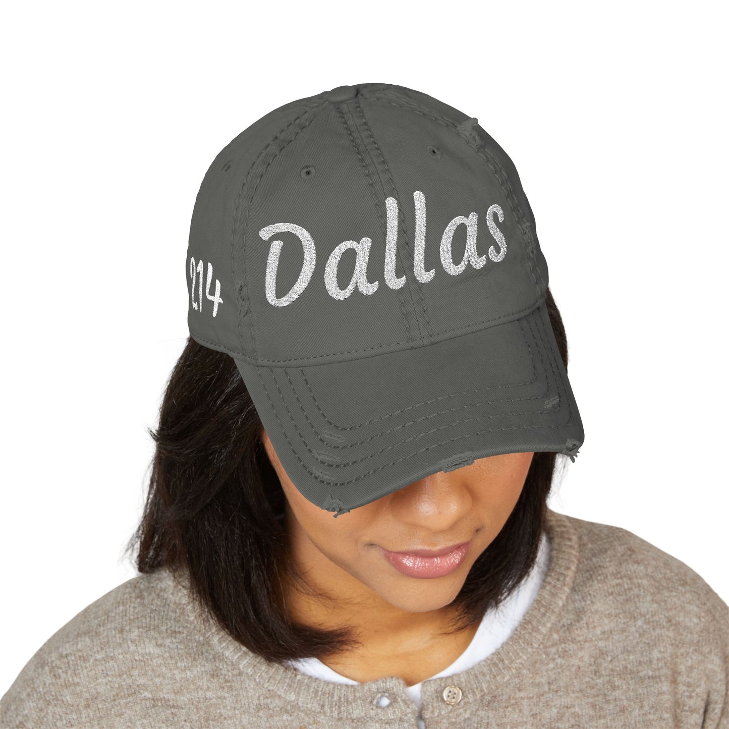 Embroidered Dallas Distressed - Texas Vintage Dad Cap