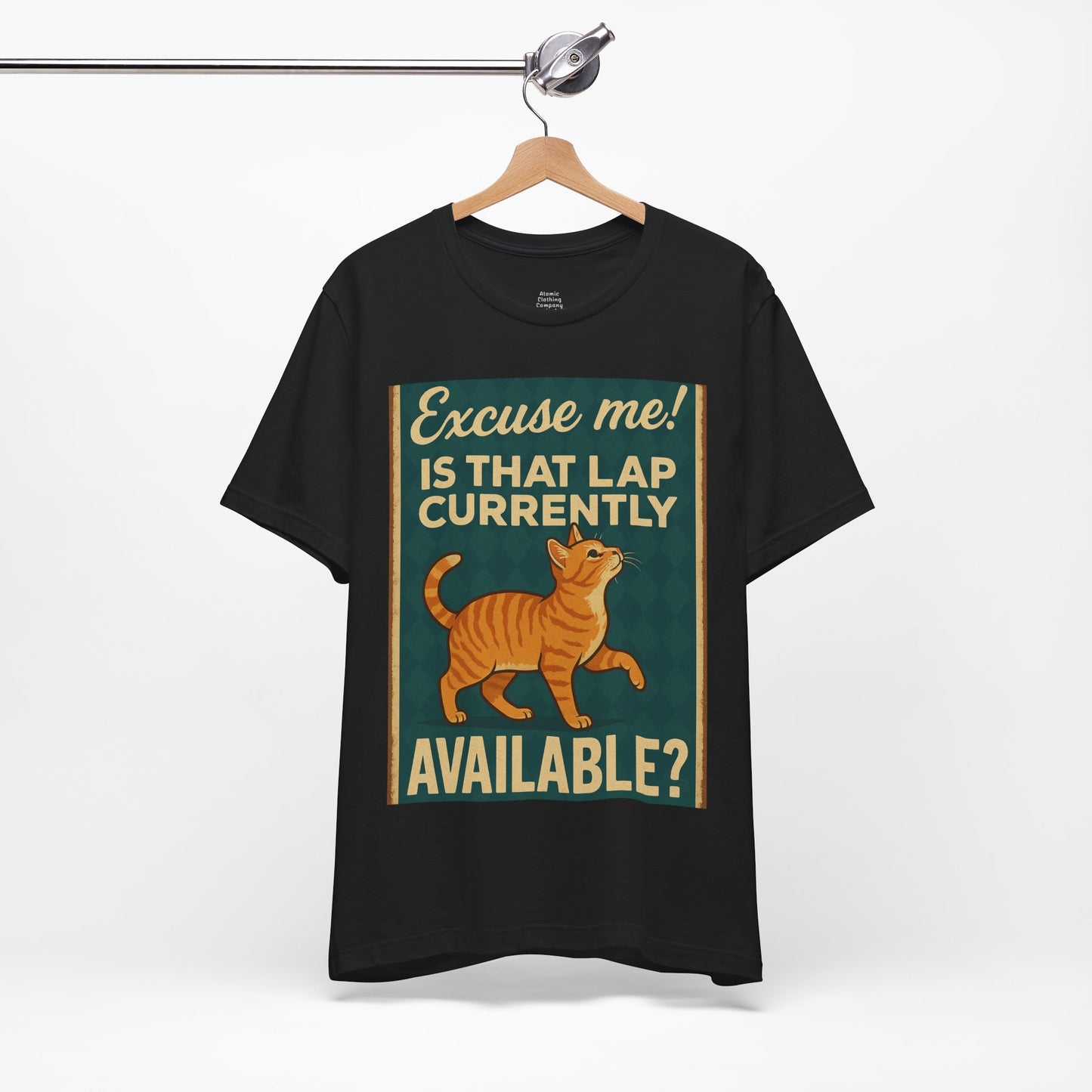 Retro - Is That Lap Available? Orange Tabby Cat,  Cat Lover Tee Shirt