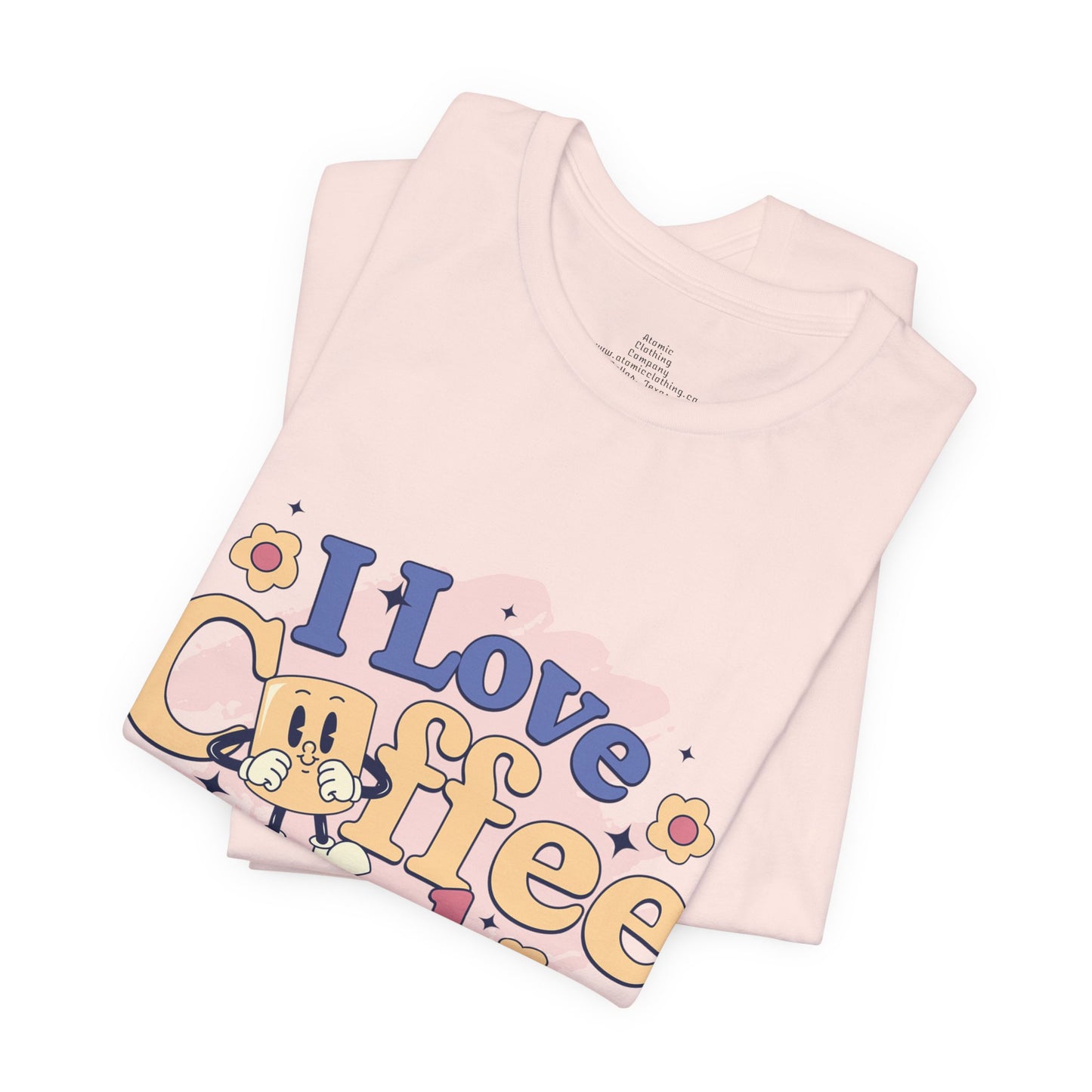 I Love Coffee and My Dog  Retro Style Cute Tee - Perfect for Pet Lovers & Coffee Fans!