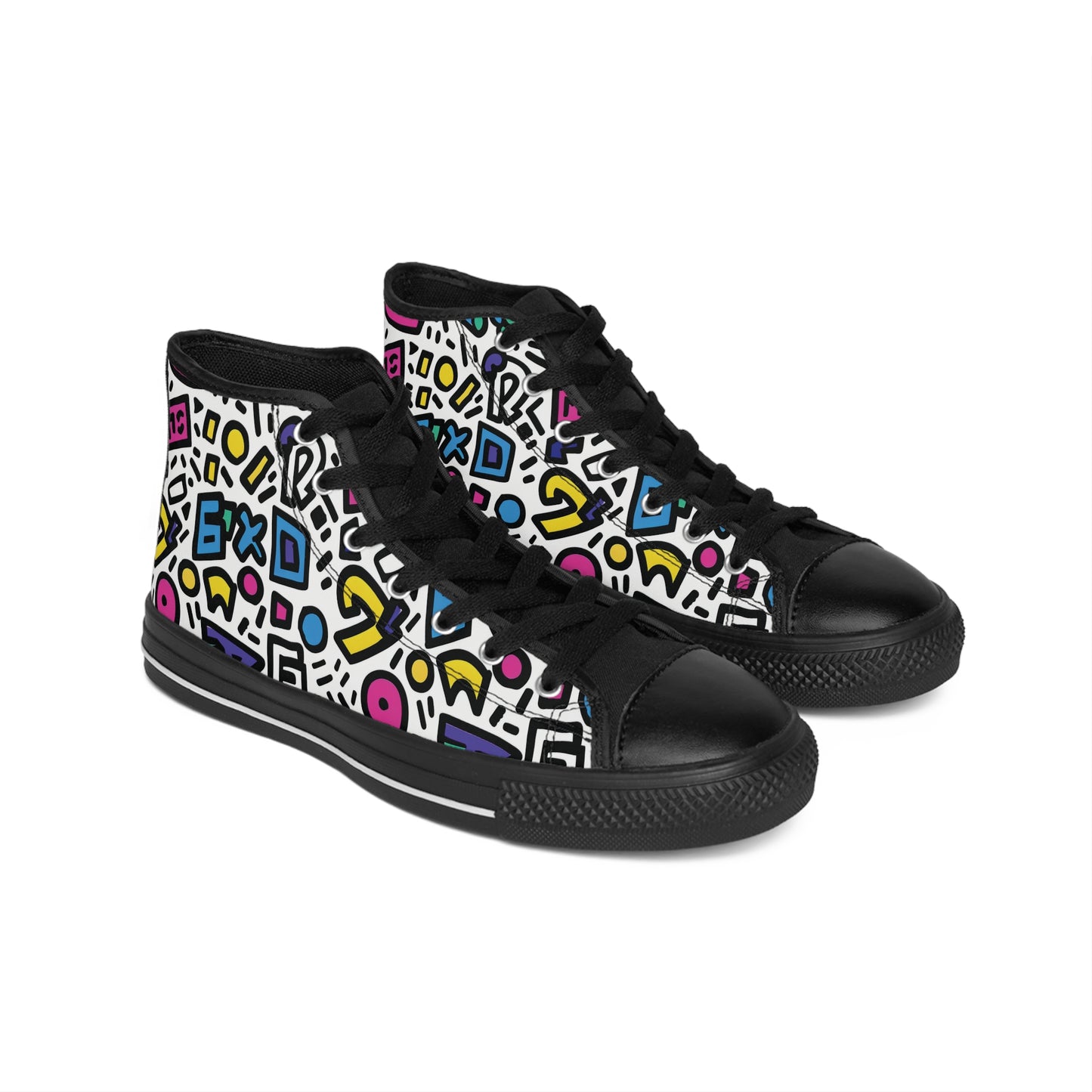 Women's 80s Retro Doodle High-Top Sneakers