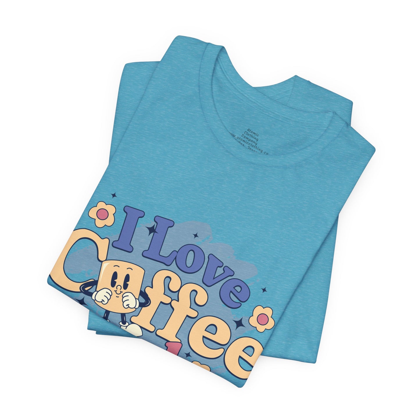 I Love Coffee and My Dog  Retro Style Cute Tee - Perfect for Pet Lovers & Coffee Fans!