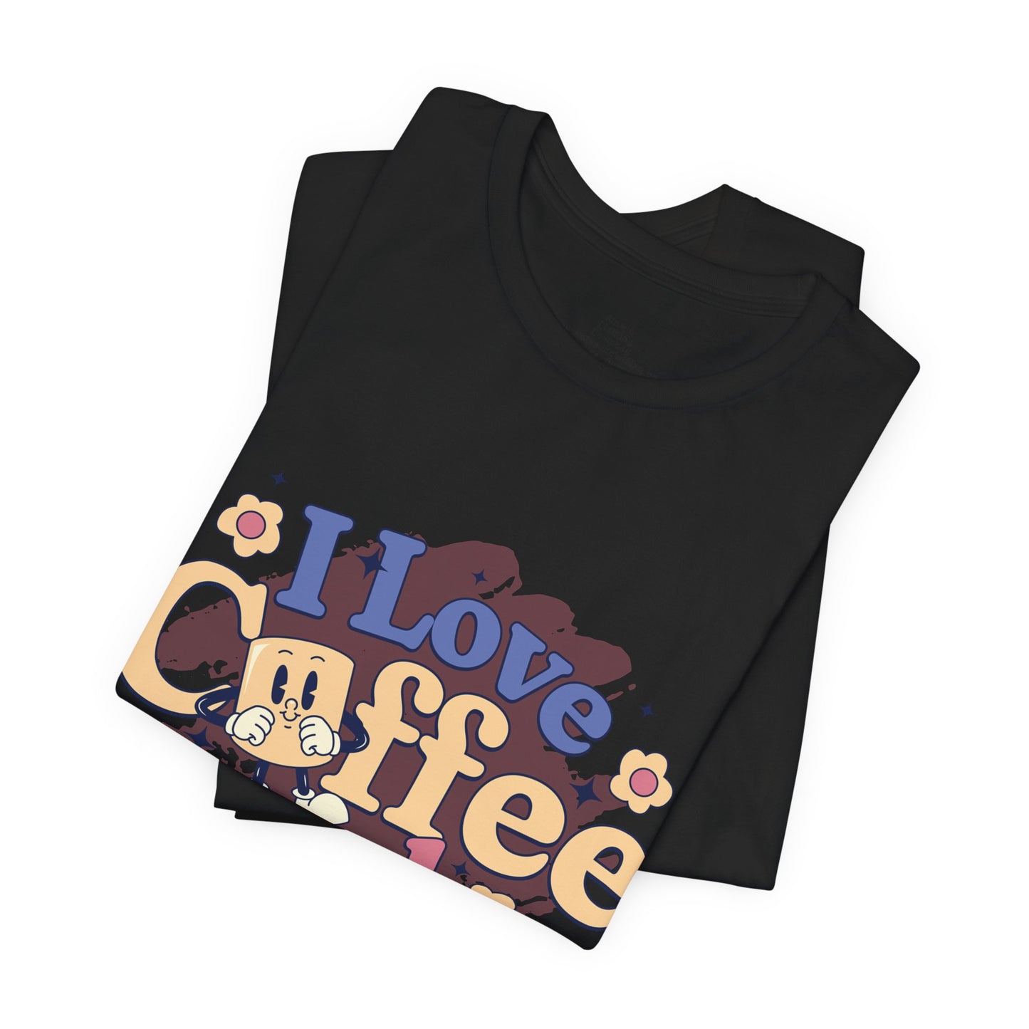 I Love Coffee and My Dog  Retro Style Cute Tee - Perfect for Pet Lovers & Coffee Fans!