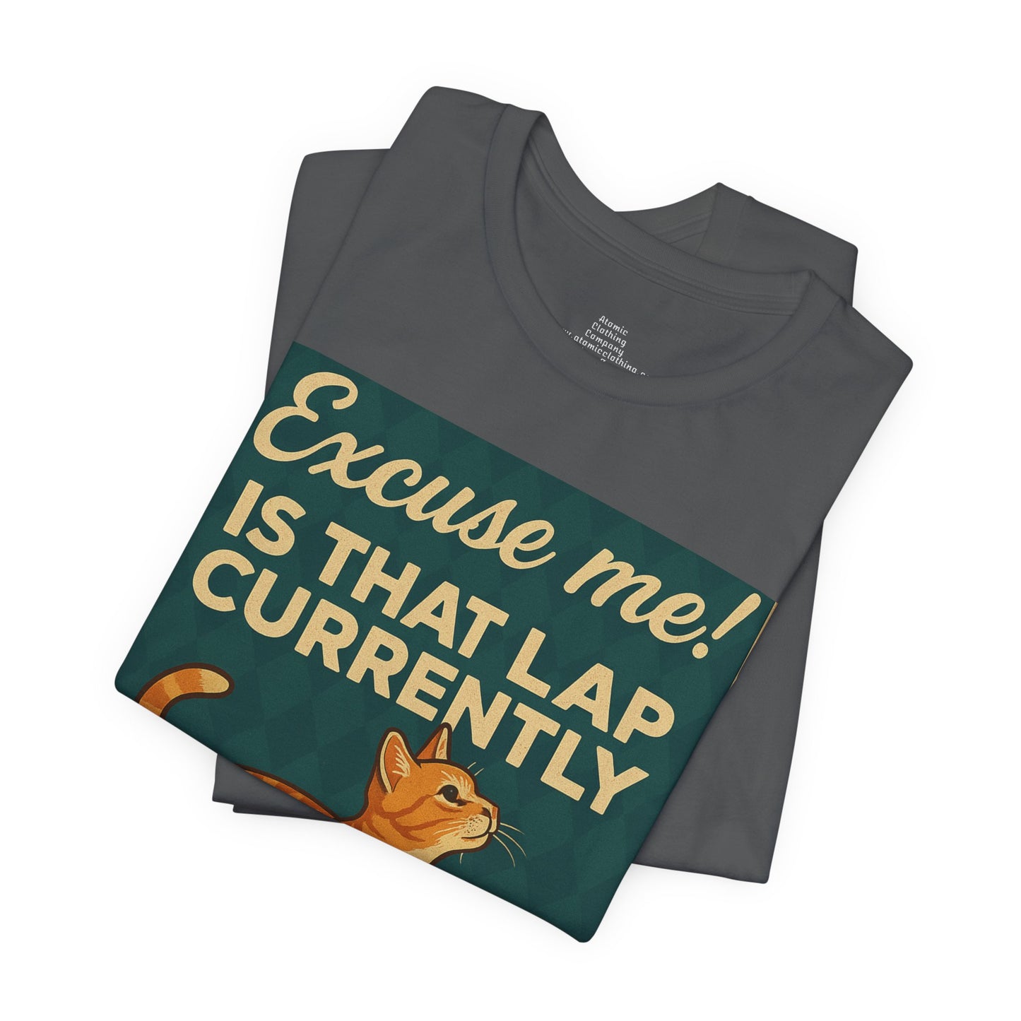 Retro - Is That Lap Available? Orange Tabby Cat,  Cat Lover Tee Shirt