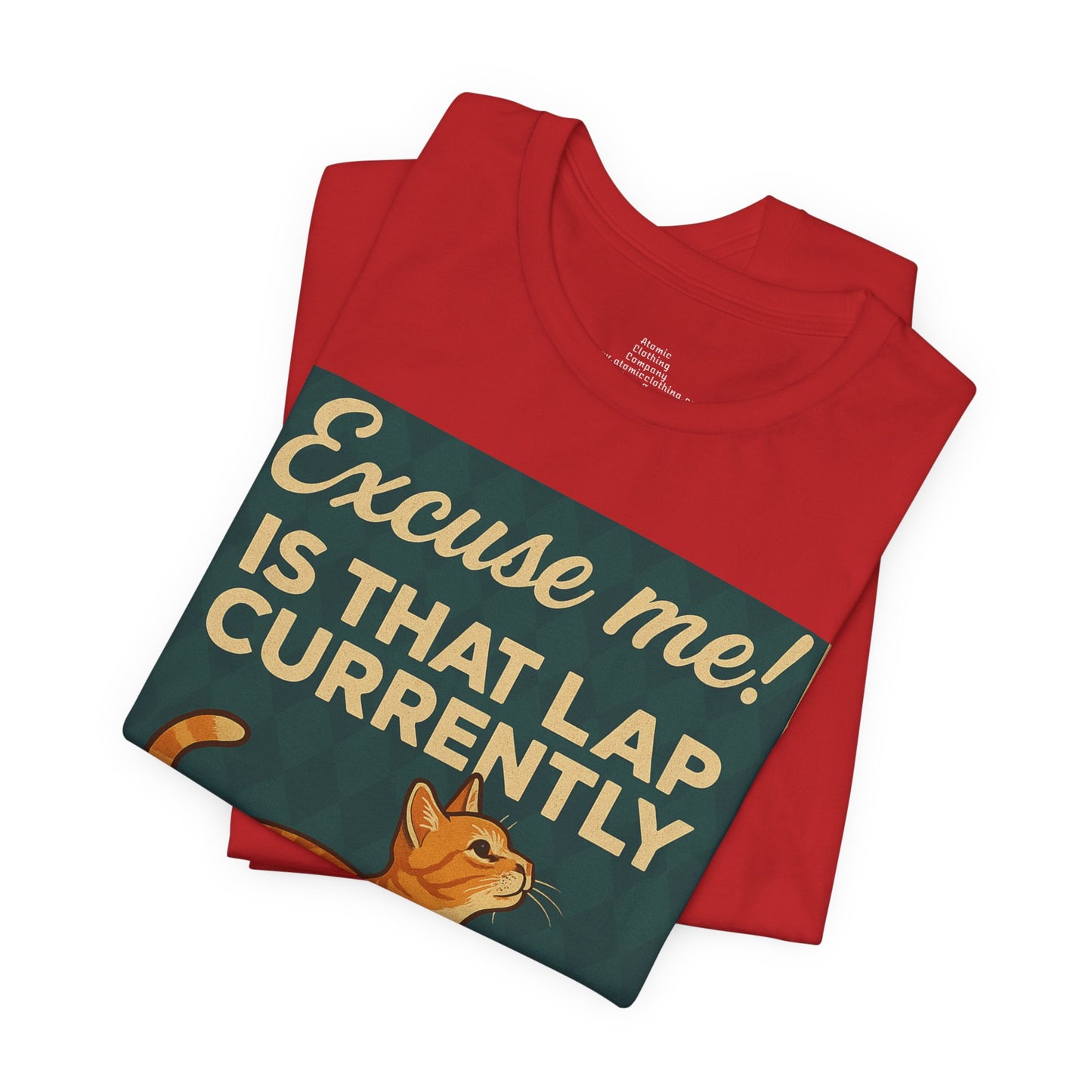 Retro - Is That Lap Available? Orange Tabby Cat,  Cat Lover Tee Shirt