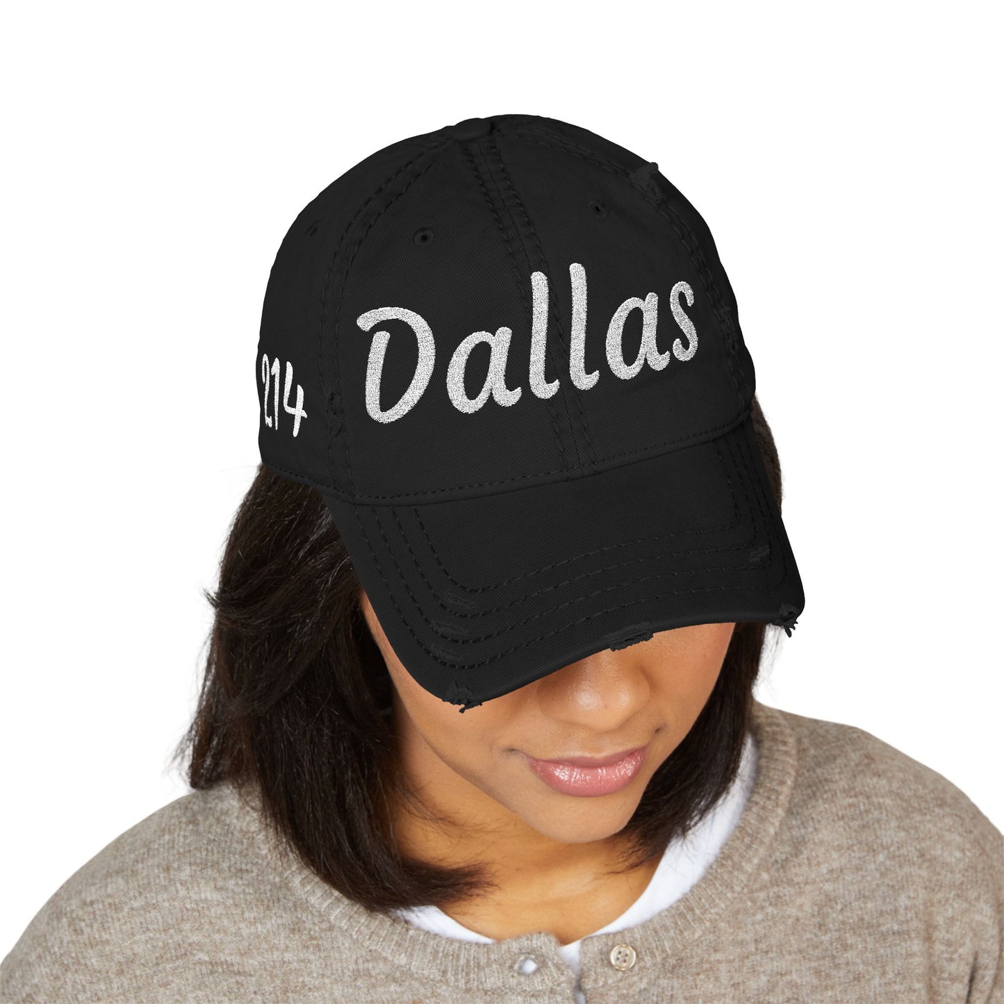 Embroidered Dallas Distressed - Texas Vintage Dad Cap
